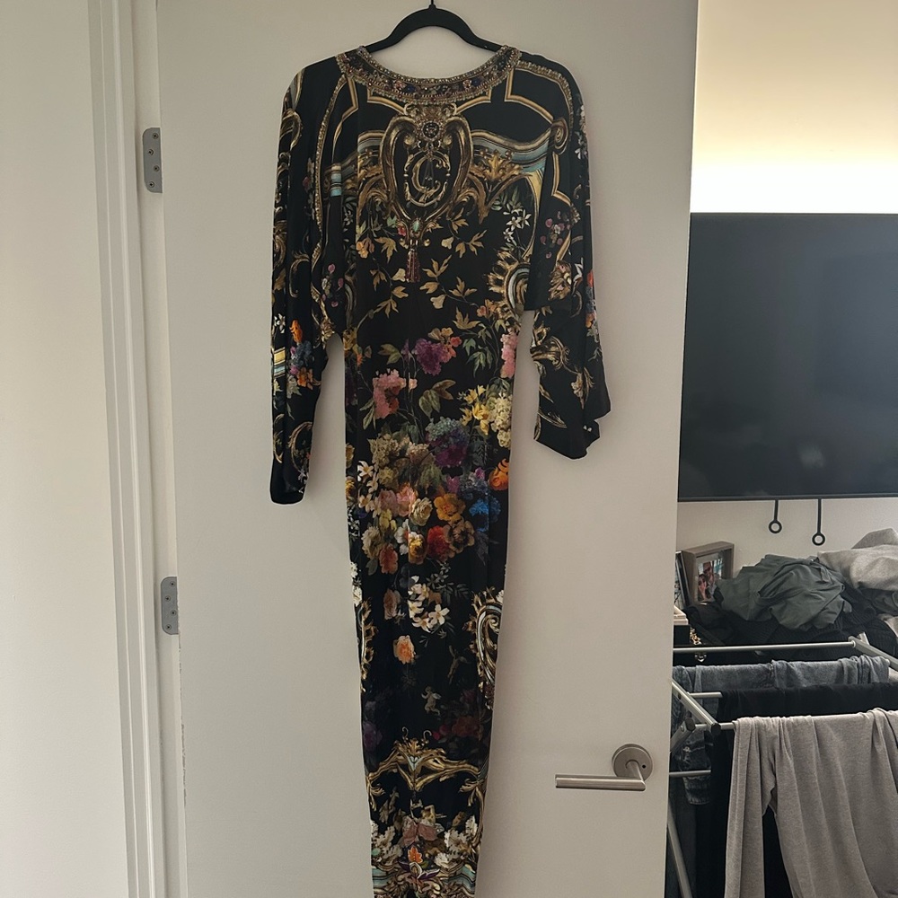 Camilla Black Floral Long Sleeve Dress